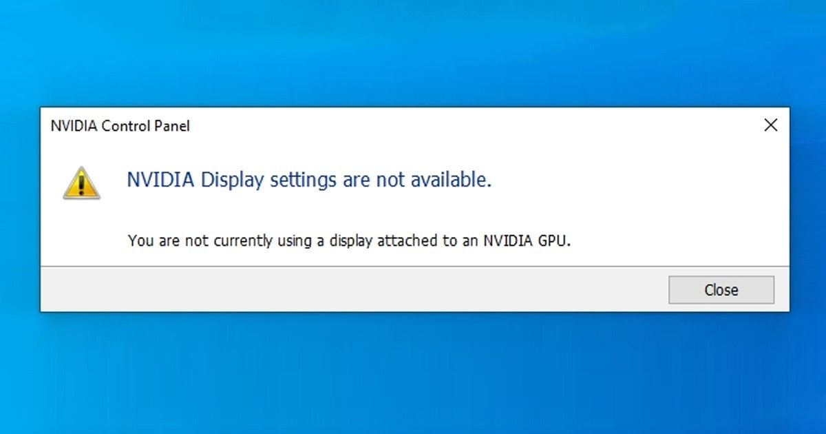 Napraw „obecnie nie używasz wyświetlacza dołączonego do GPU NVIDIA”